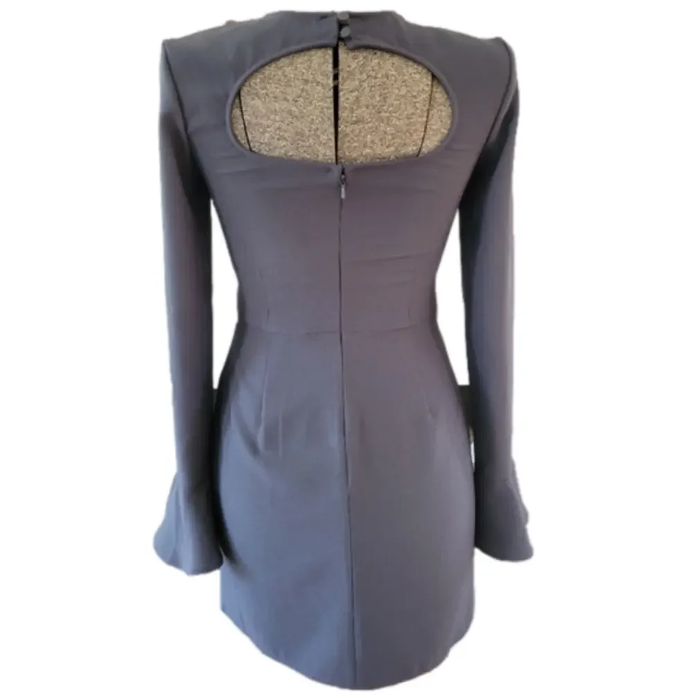 Leith Blue Flare Sleeve keyhole Back Dress-Size Small - Picture 6 of 7